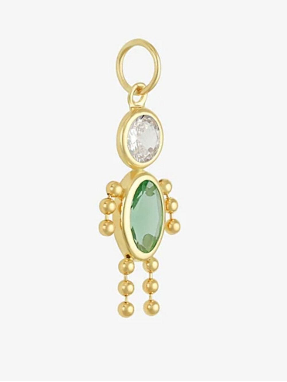 10K Gold August Birthstone Boy Charm